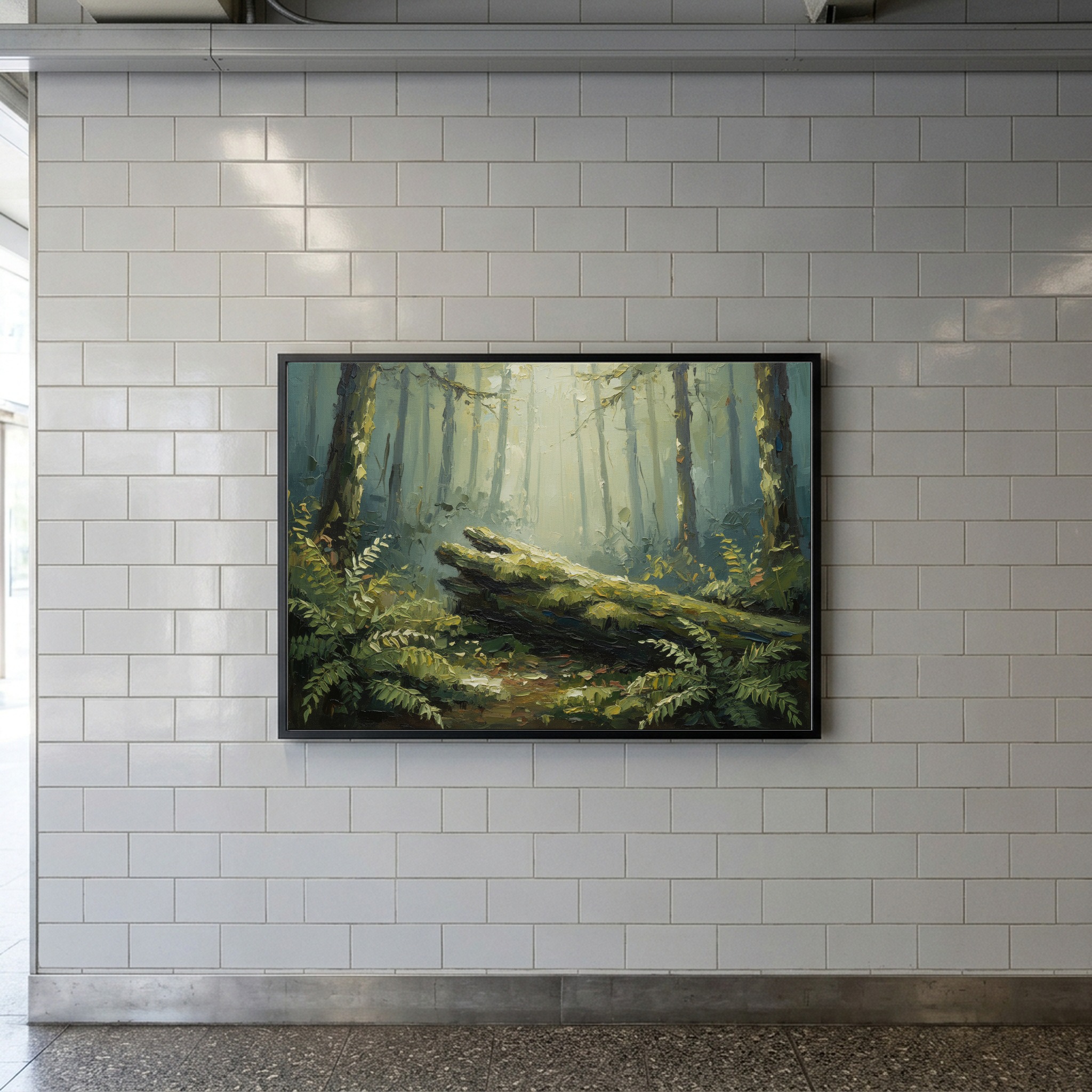 Olympic Rainforest Canvas Wall Art, Mossy Woodland Fern Print for Calm Office or Spa Decor - Image 7
