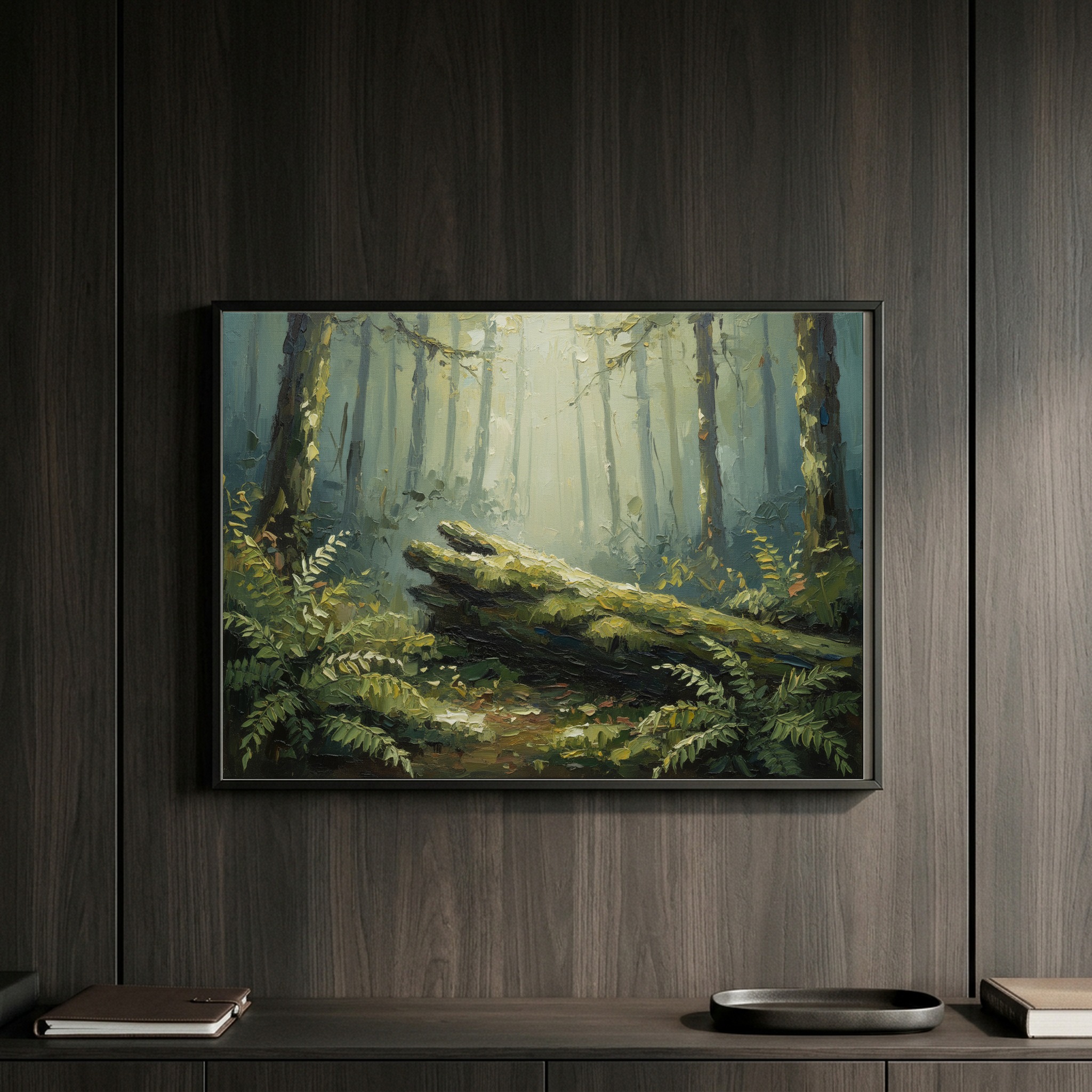 Olympic Rainforest Canvas Wall Art, Mossy Woodland Fern Print for Calm Office or Spa Decor - Image 9
