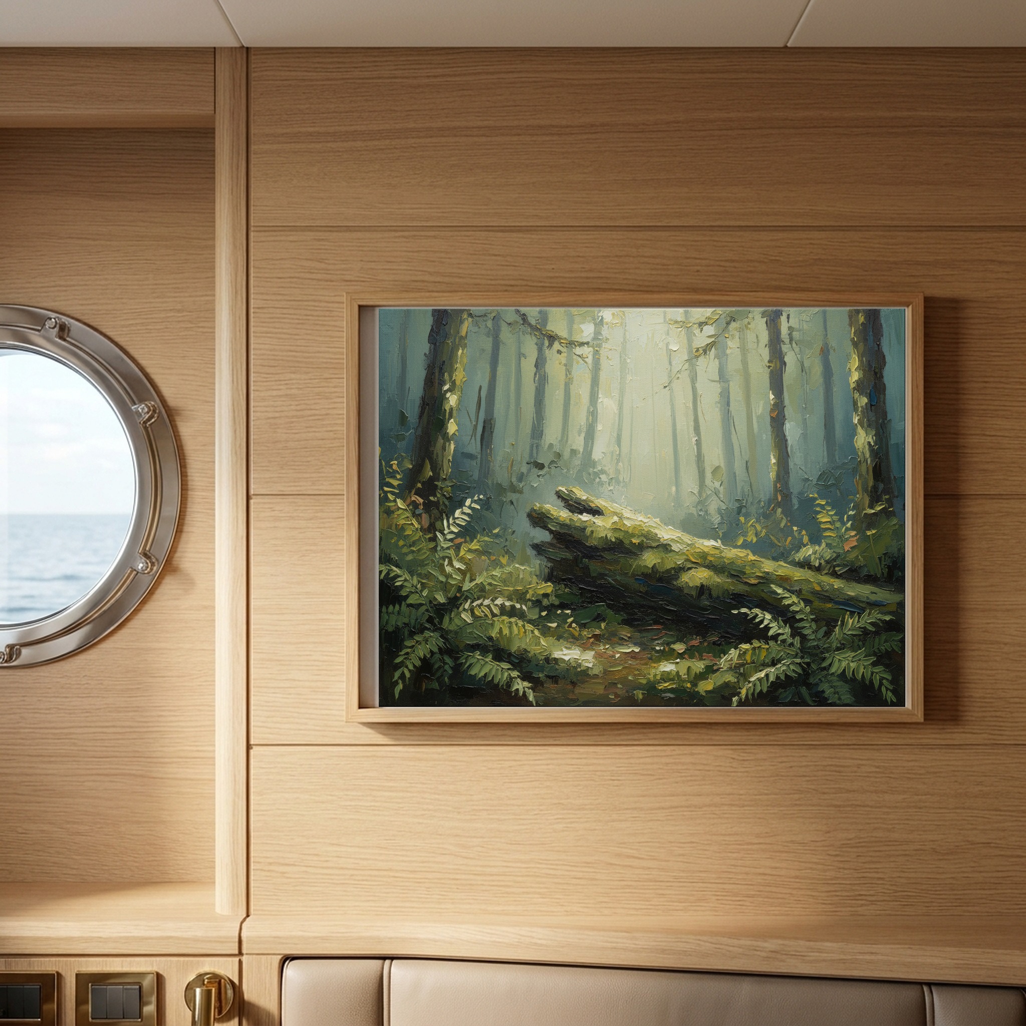 Olympic Rainforest Canvas Wall Art, Mossy Woodland Fern Print for Calm Office or Spa Decor - Image 11