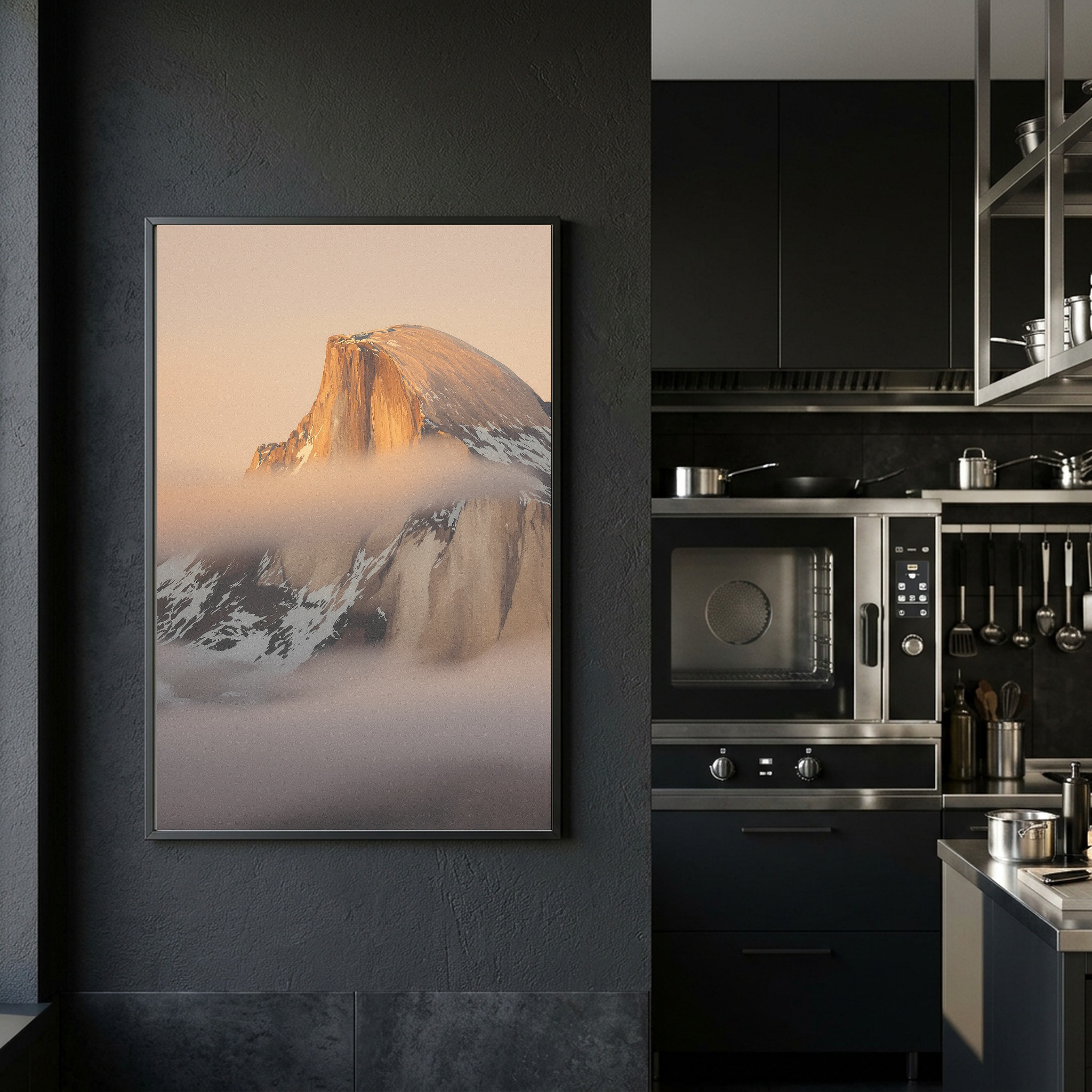 Yosemite Valley at Twilight, El Capitan and Half Dome Canvas Wall Art