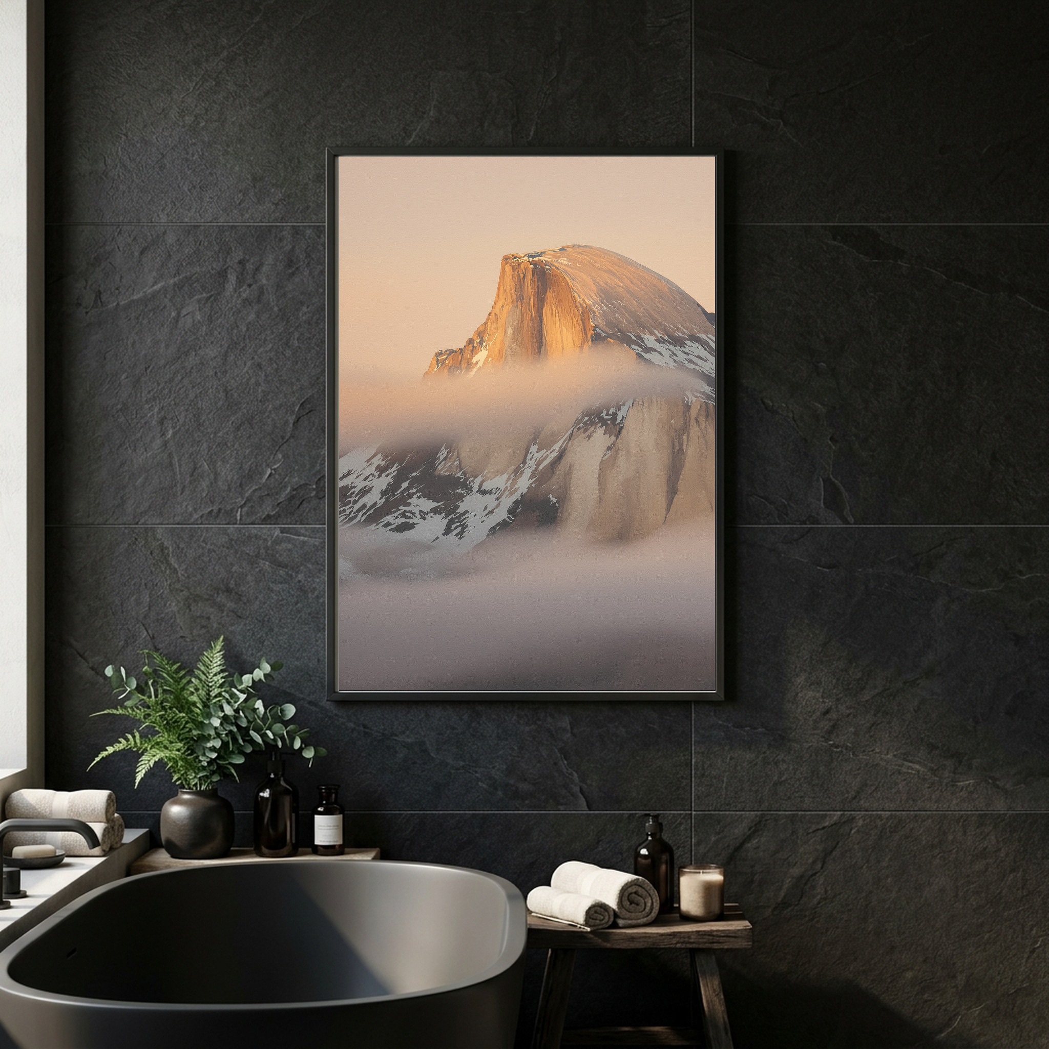 Yosemite Valley at Twilight, El Capitan and Half Dome Canvas Wall Art - Image 9
