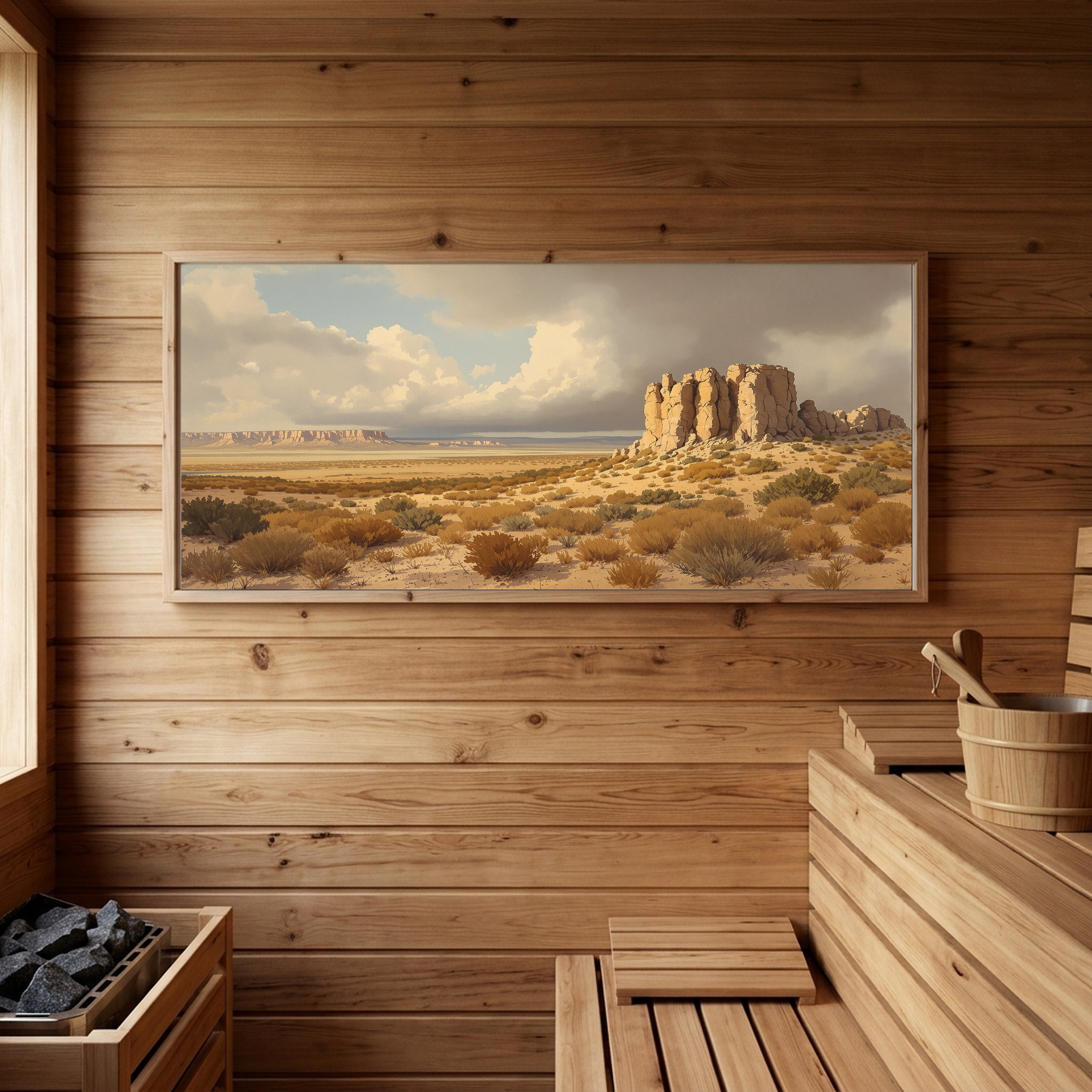 Rocky Mountain High Plateaus Panoramic Canvas – Open Wild Landscape with Dramatic Clouds - Image 5