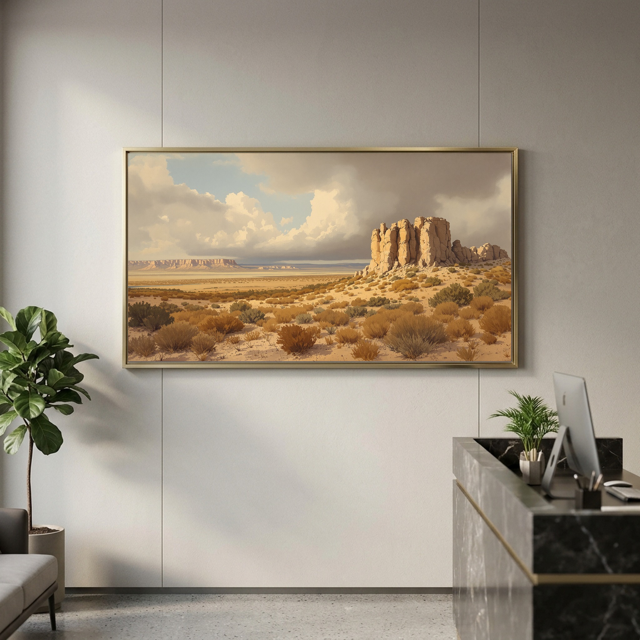 Rocky Mountain High Plateaus Panoramic Canvas – Open Wild Landscape with Dramatic Clouds - Image 6