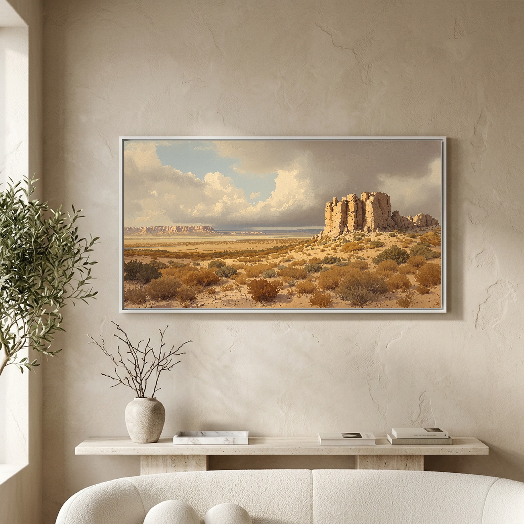 Rocky Mountain High Plateaus Panoramic Canvas – Open Wild Landscape with Dramatic Clouds - Image 8