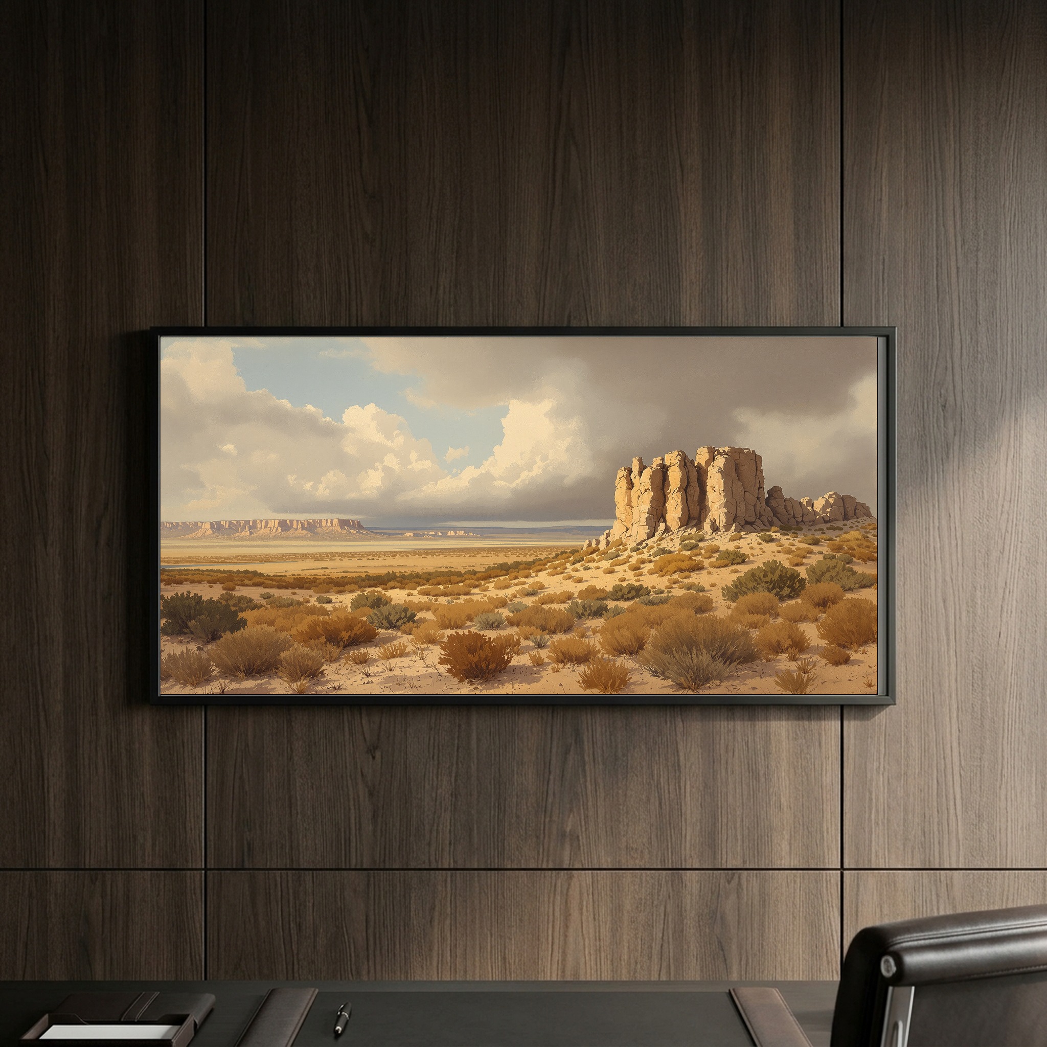 Rocky Mountain High Plateaus Panoramic Canvas – Open Wild Landscape with Dramatic Clouds - Image 9