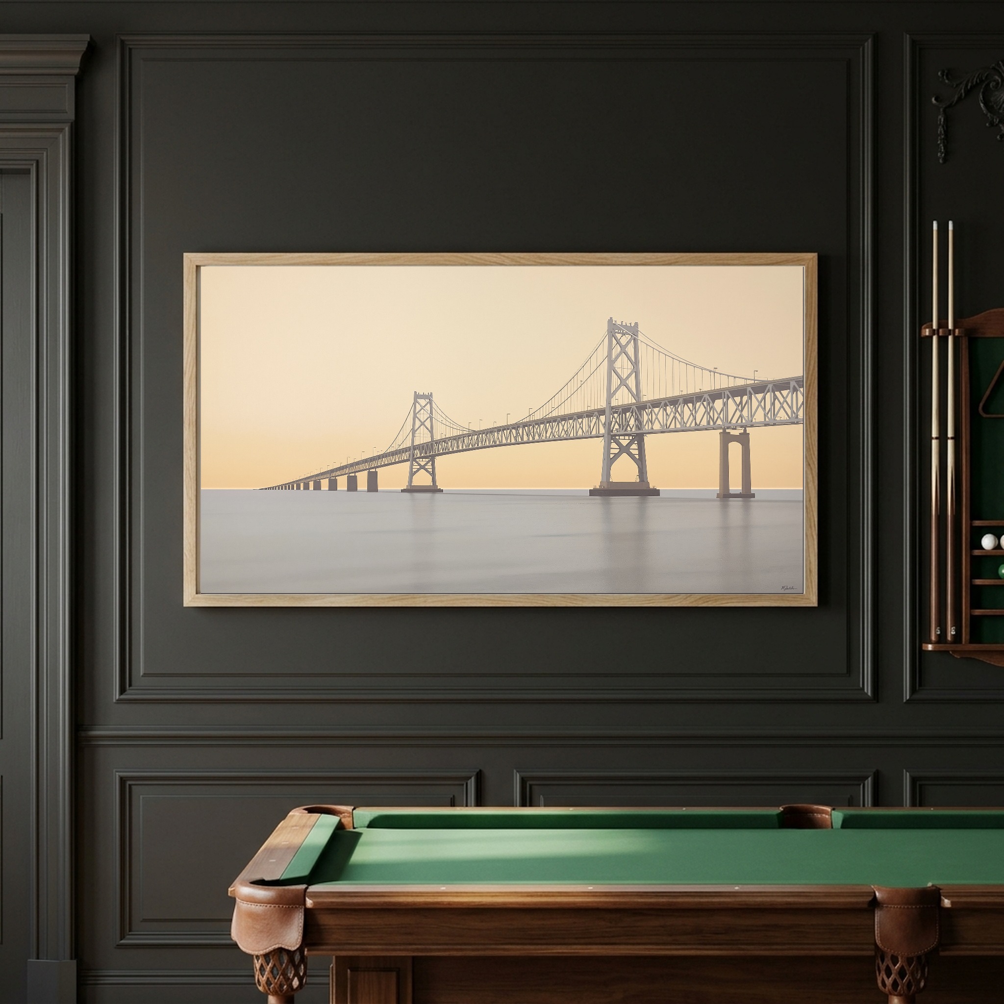 Mackinac Bridge Panoramic Canvas: Michigan's Straits in Blue - Image 6