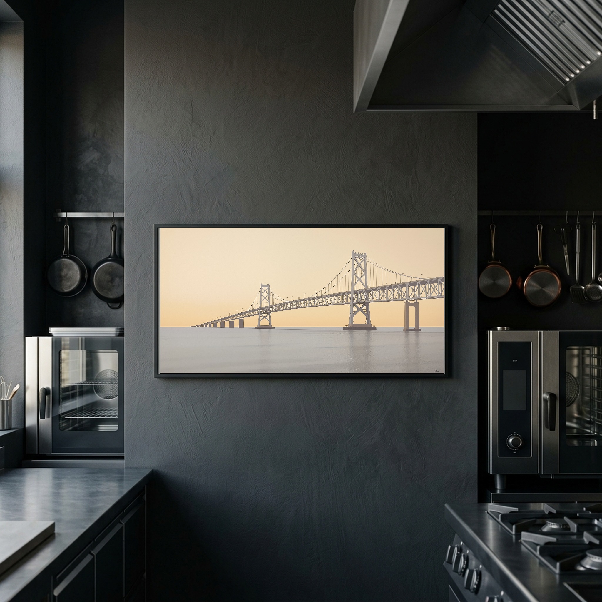 Mackinac Bridge Panoramic Canvas: Michigan's Straits in Blue - Image 7