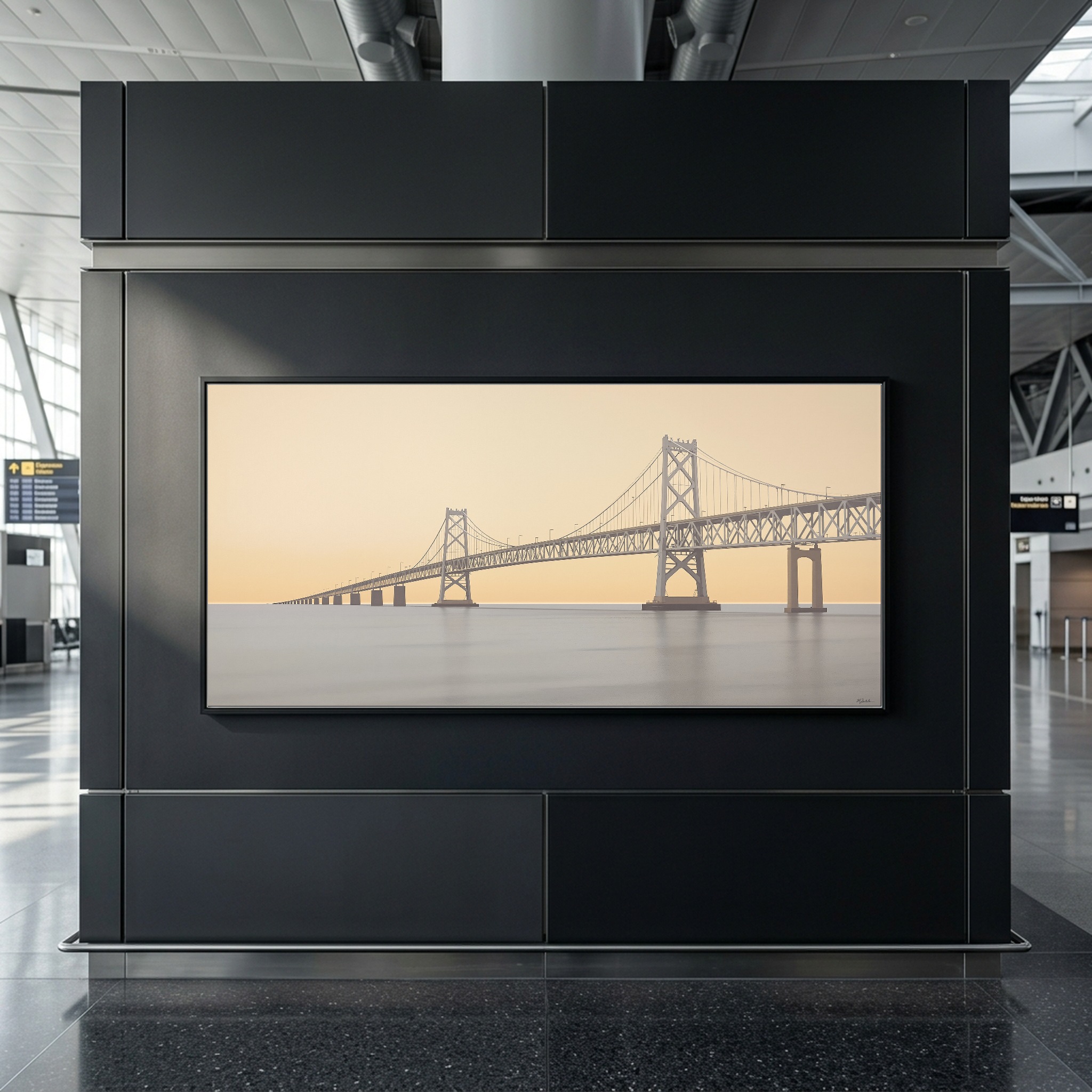 Mackinac Bridge Panoramic Canvas: Michigan's Straits in Blue - Image 9