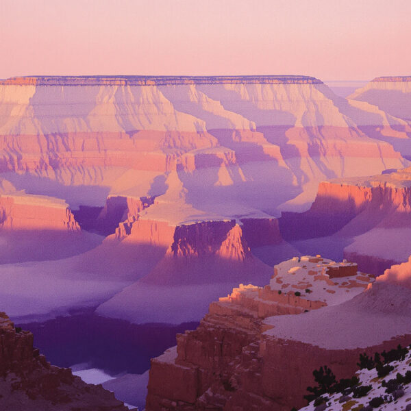 Grand Canyon Terracotta Horizons — Panoramic Canvas Wall Art